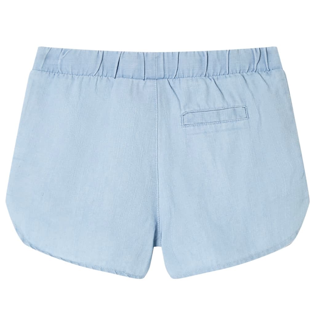 vidaXL Kindershorts 140 zachtdenimblauw afbeelding