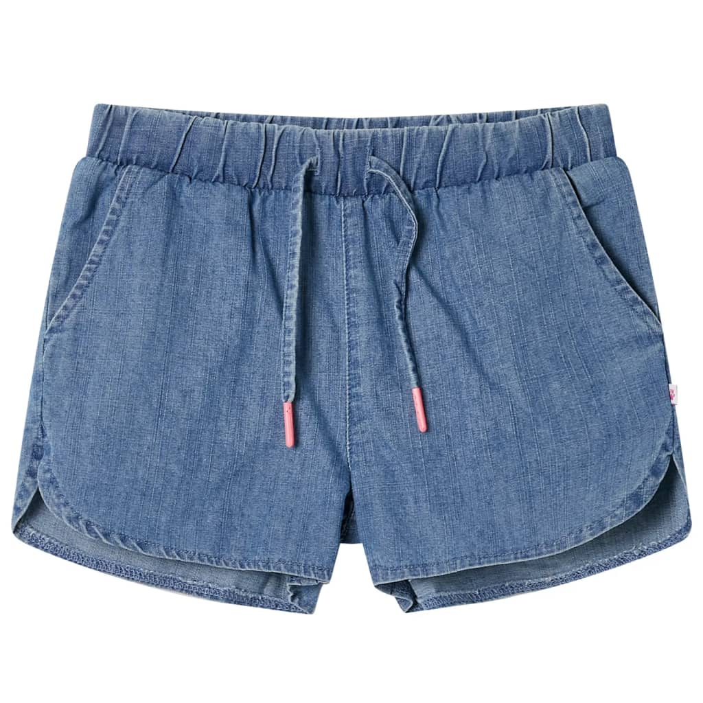 Pantaloni scurți pentru copii, albastru denim, 116