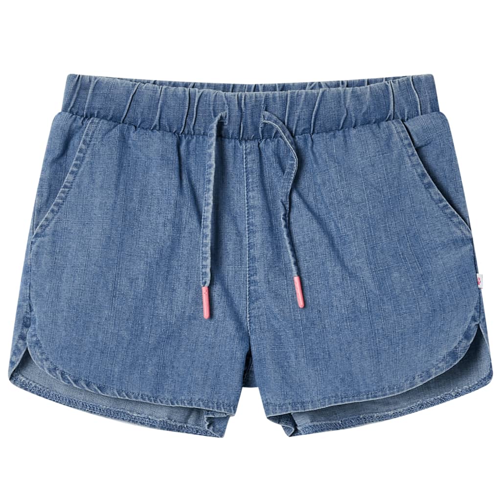 Pantaloni scurți pentru copii, albastru denim, 128