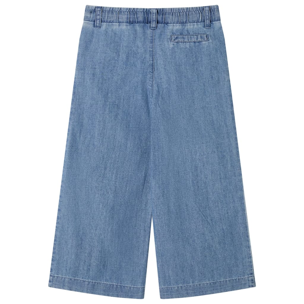 vidaXL Kinderbroek 140 denimblauw afbeelding