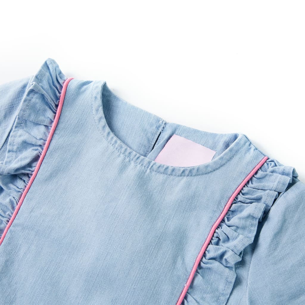 Thumbnail - vidaXL Kinderkleid mit Rüschen Hellblau 128