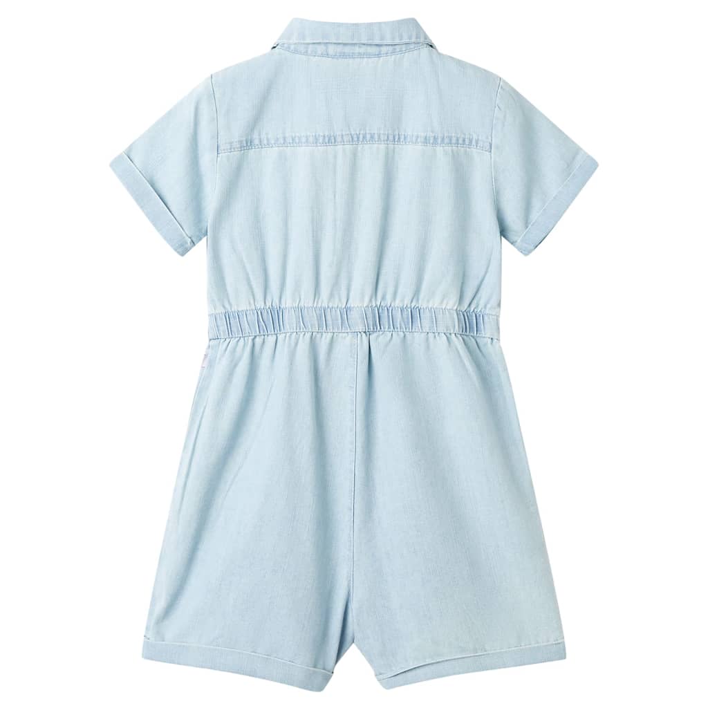 vidaXL Kinderonesie met korte mouwen 140 zachtblauw afbeelding