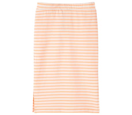 Falda recta infantil con rayas naranja fluorescente 92