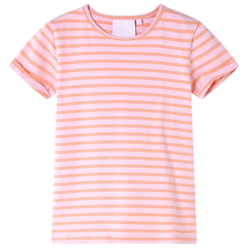 Tricou pentru copii, design cu dungi, roz, 128