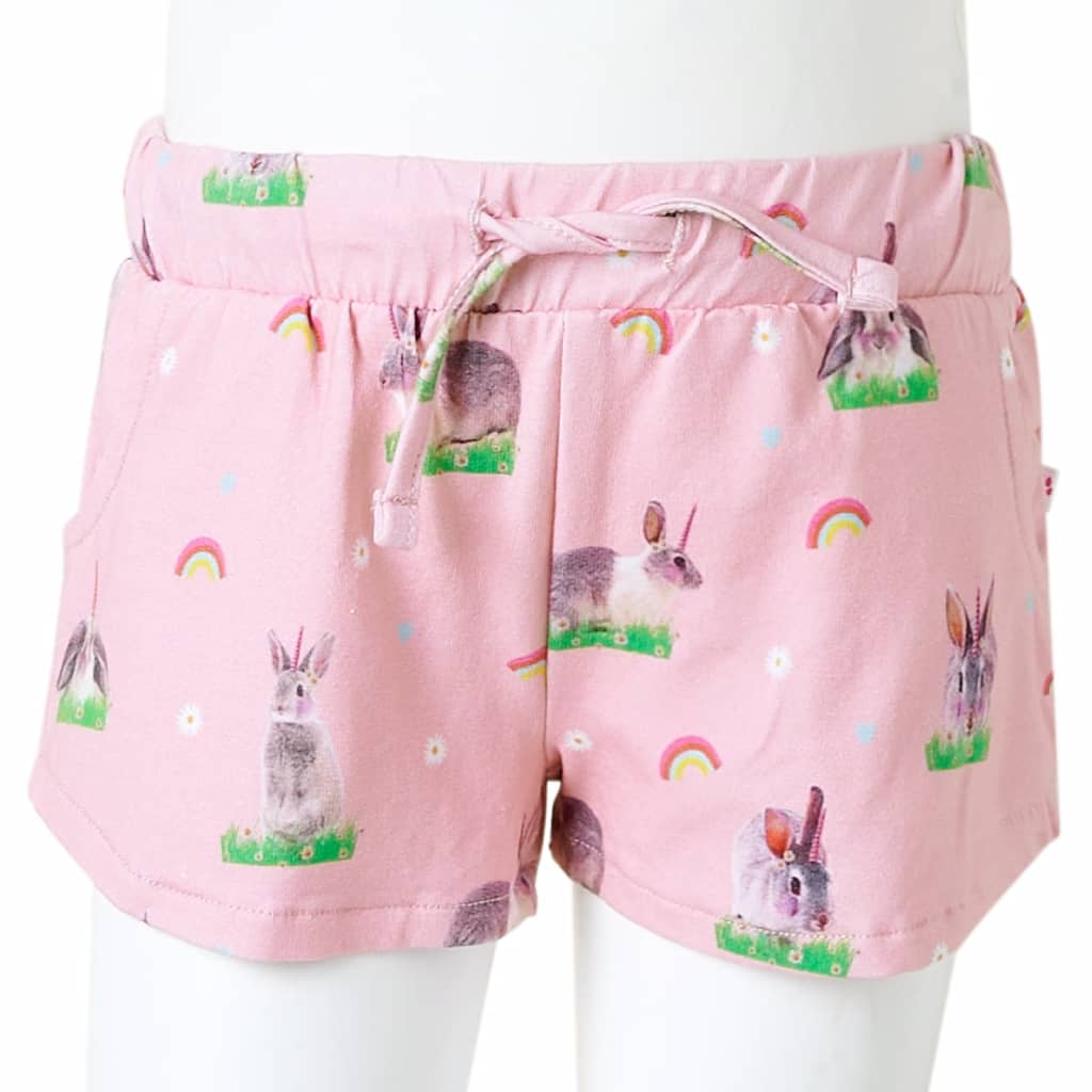 Kids' Shorts with Drawstring Toddler Children Pants Rabbit Print Light Pink vida - Produktbild 6