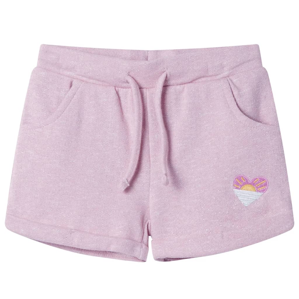 Pantaloni pentru copii cu șnur, lila combinat, 92