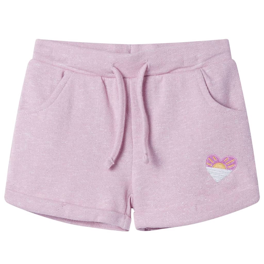 Pantaloni pentru copii cu șnur, lila combinat, 104