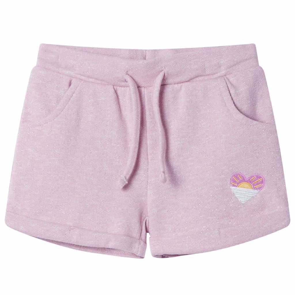 Pantaloni pentru copii cu șnur, lila combinat, 128