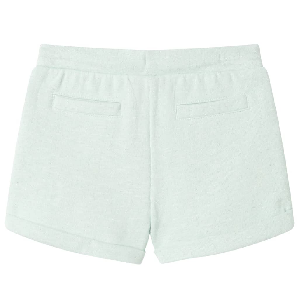 vidaXL Kindershorts met trekkoord 128 gemengd lichtmintkleurig afbeelding