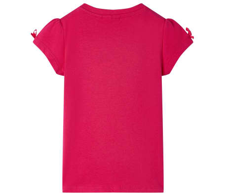 Kinder-T-Shirt Knallrosa 92