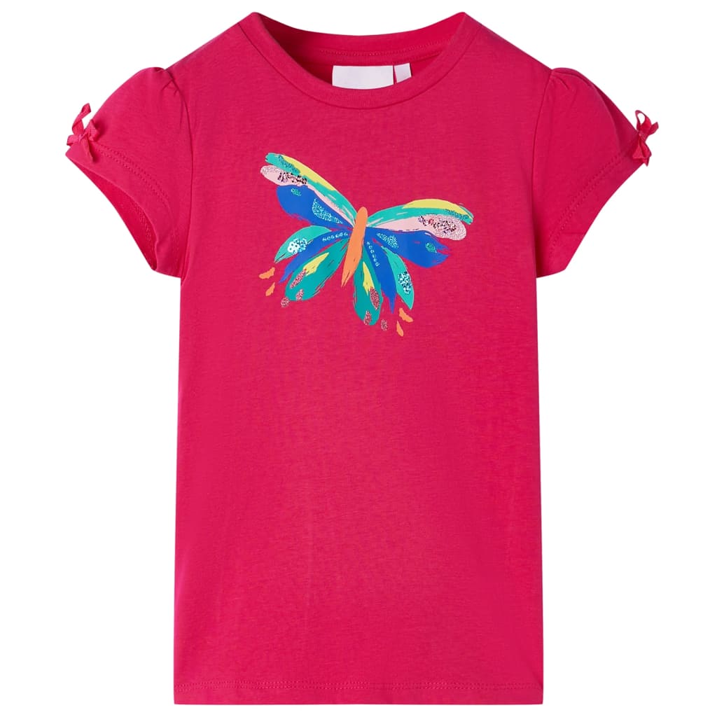 vidaXL Kids'T-shirt Pink 140 Jasně růžová 104