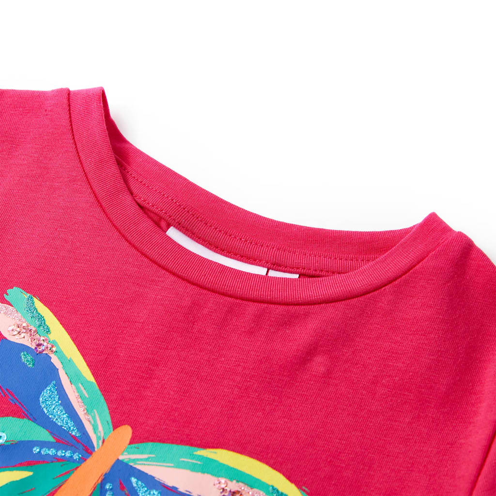 Thumbnail - vidaXL Kinder-T-Shirt Knallrosa 116