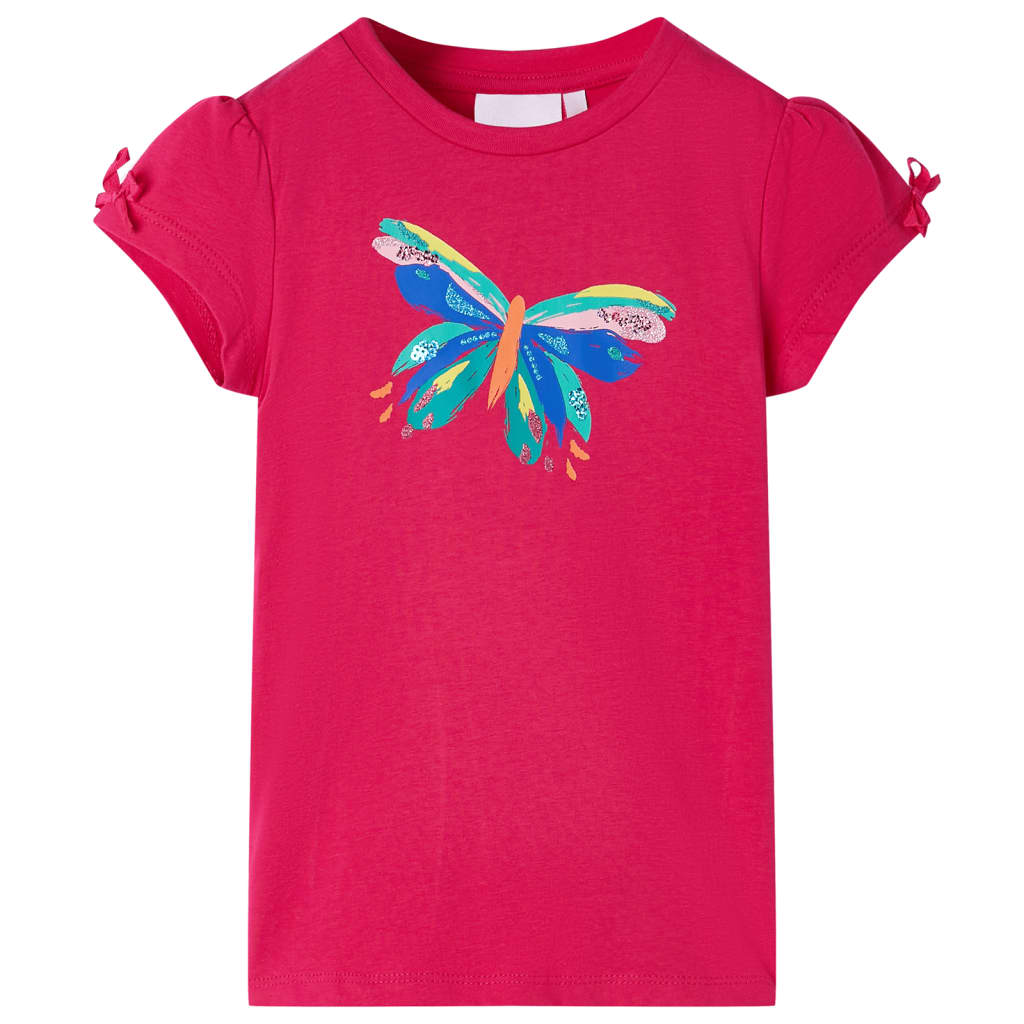 vidaXL Kinder-T-Shirt Knallrosa 140