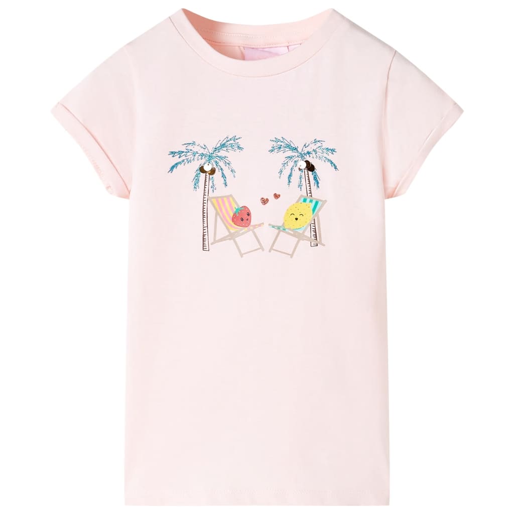vidaXL Kids'T-shirt Peach 140 Pink 140