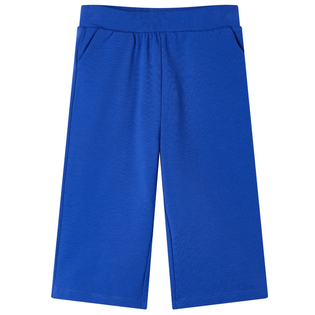 Pantaloni pentru copii cu picioare largi, albastru cobalt, 104
