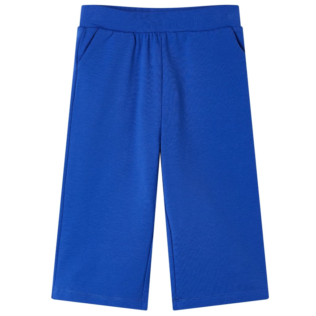 Pantaloni pentru copii cu picioare largi, albastru cobalt, 116