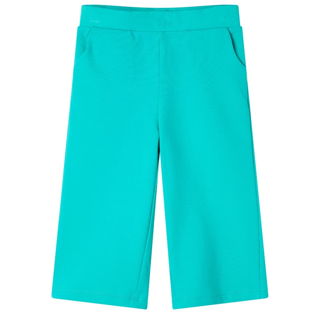 Pantaloni pentru copii cu picioare largi, verde mentă, 116