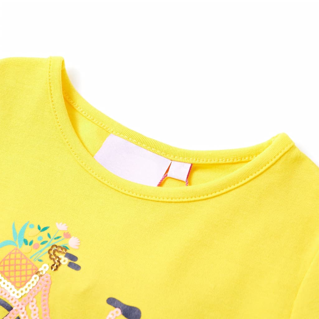 Thumbnail - vidaXL Kinder-T-Shirt Gelb 104