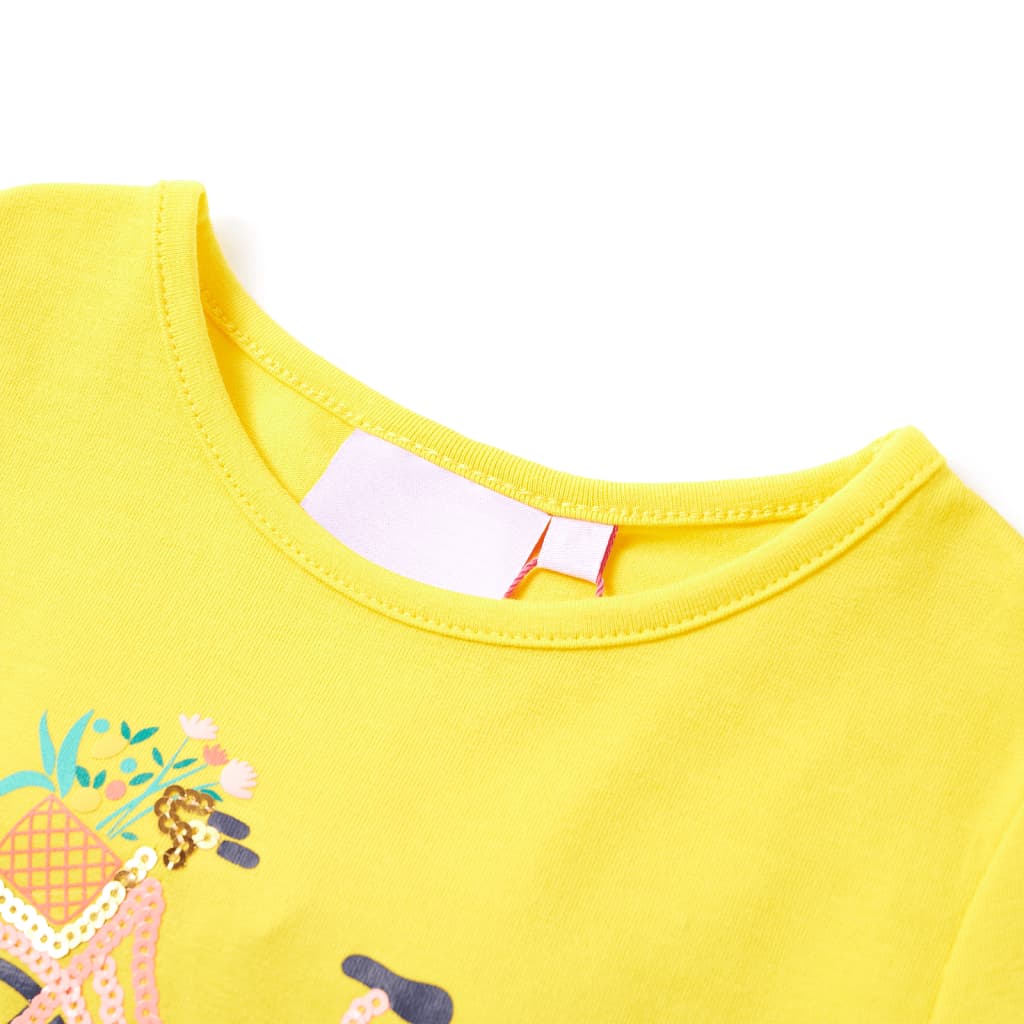 Thumbnail - vidaXL Kinder-T-Shirt Gelb 116