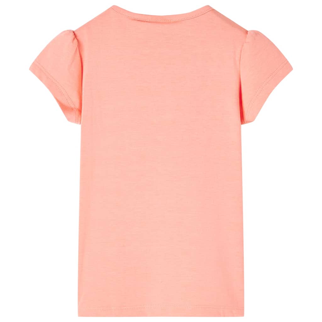vidaXL Kindershirt 116 neonkoraal afbeelding