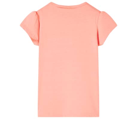 T-shirt pour enfants corail n&eacute;on 140