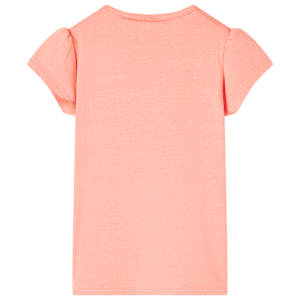 T-shirt pour enfants corail n&eacute;on 140