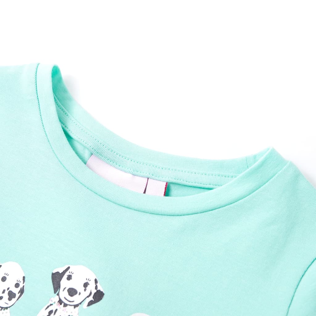 Thumbnail - vidaXL Kinder-T-Shirt Helles Minzgrün 140