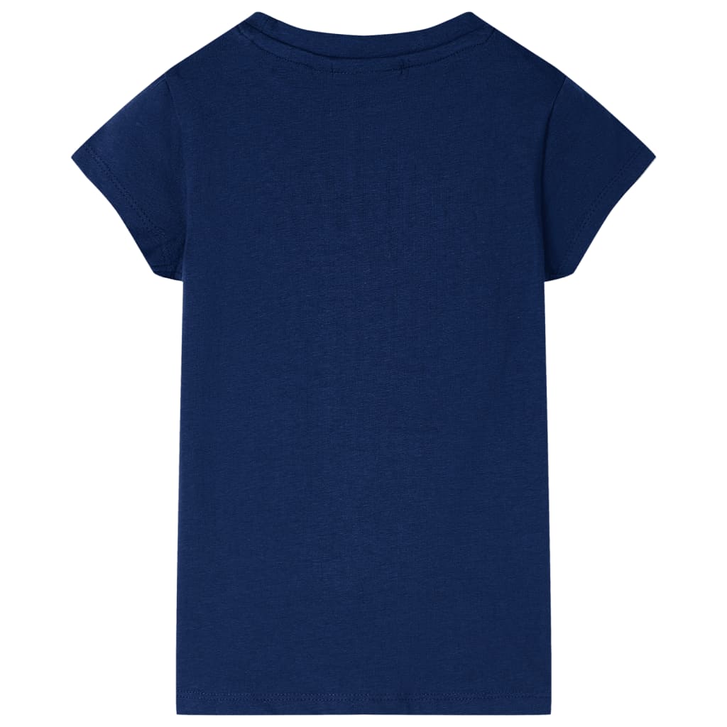 vidaXL Kindershirt 128 marineblauw afbeelding