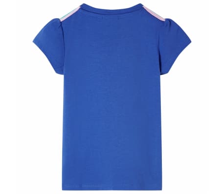 Camiseta infantil azul cobalto 128