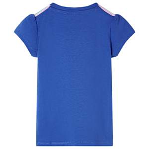 Camiseta infantil azul cobalto 128