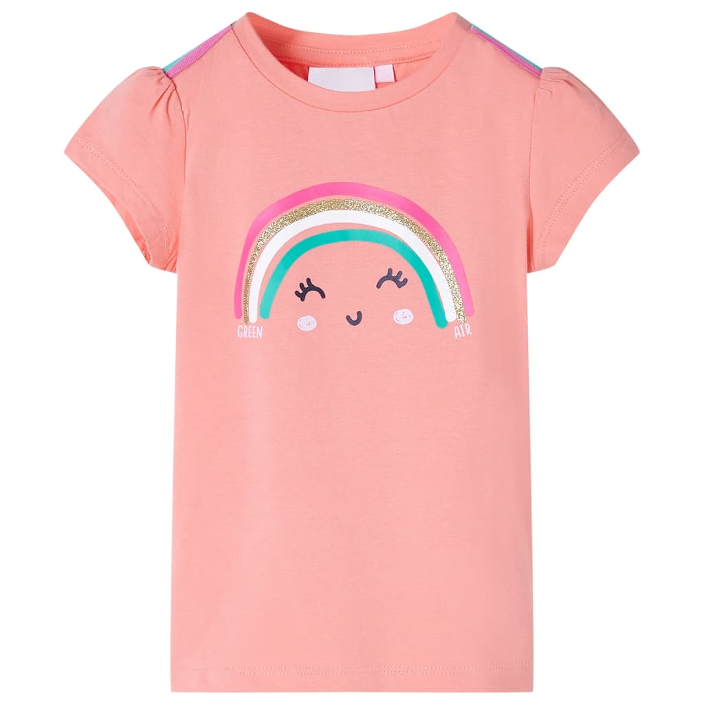 vidaXL Kinder-T-Shirt Korallenrosa 128