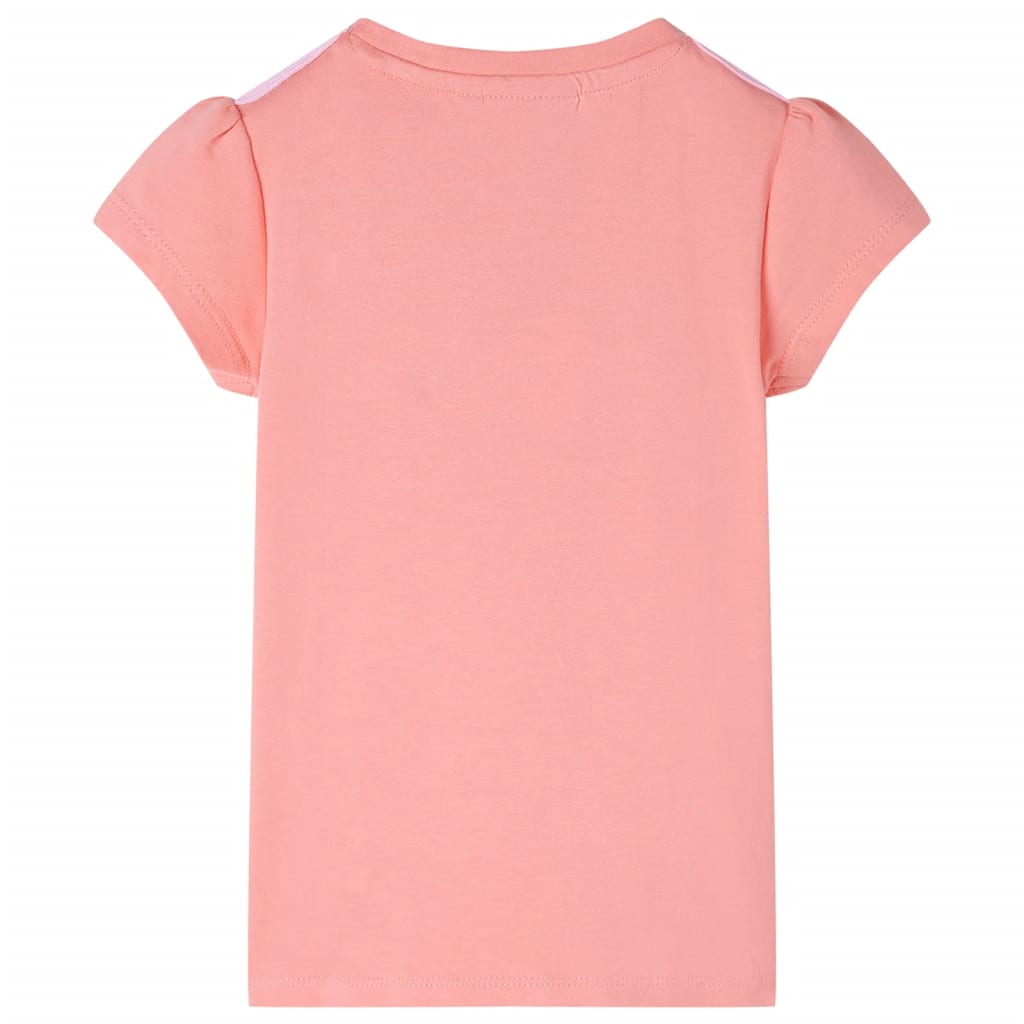 vidaXL Kindershirt 128 lichtkoraalkleurig afbeelding