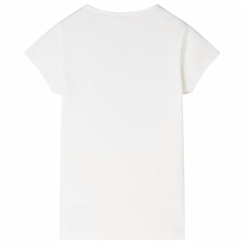 vidaXL Kindershirt 104 ecru afbeelding