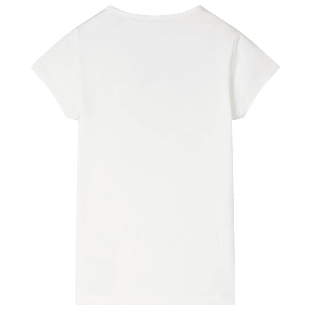 vidaXL Kindershirt 128 ecru afbeelding