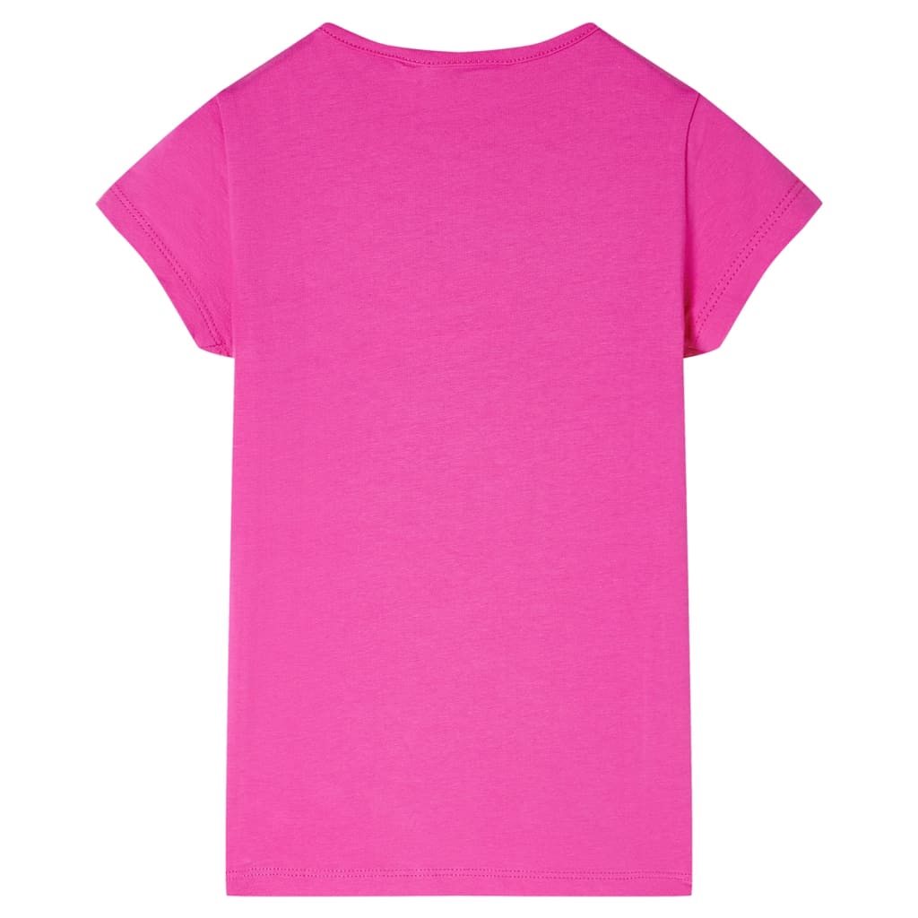 vidaXL Kindershirt 116 donkerroze afbeelding