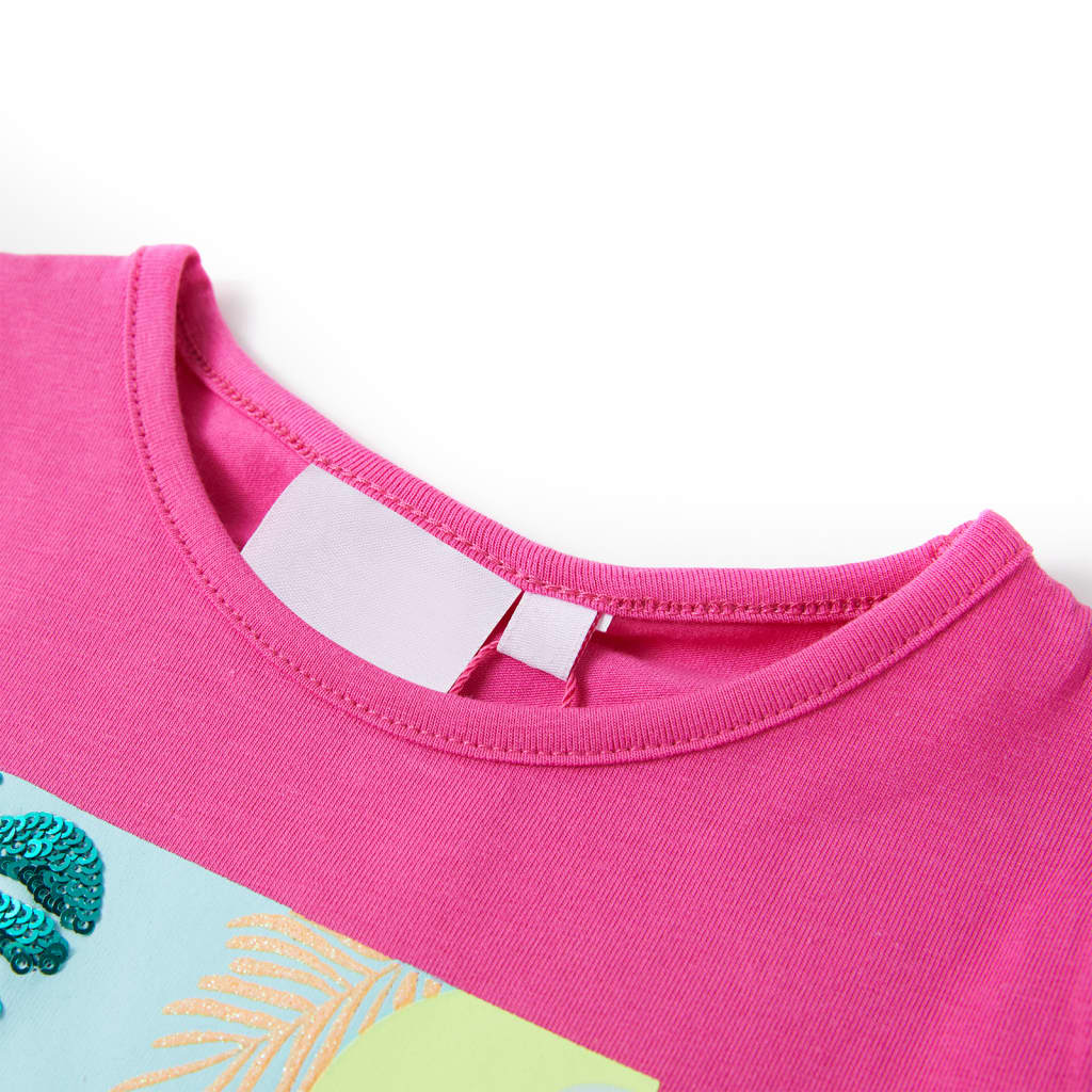 Thumbnail - vidaXL Kinder T-Shirt Dunkelrosa 128