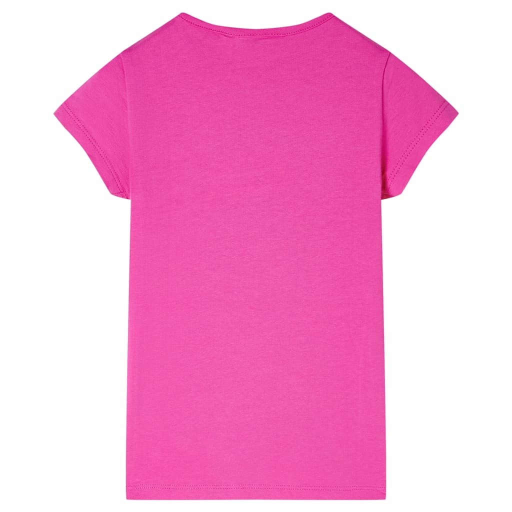vidaXL Kindershirt 140 donkerroze afbeelding