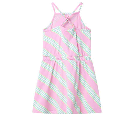 Kids' Dress with Drawstring Sleeveless Pink 92