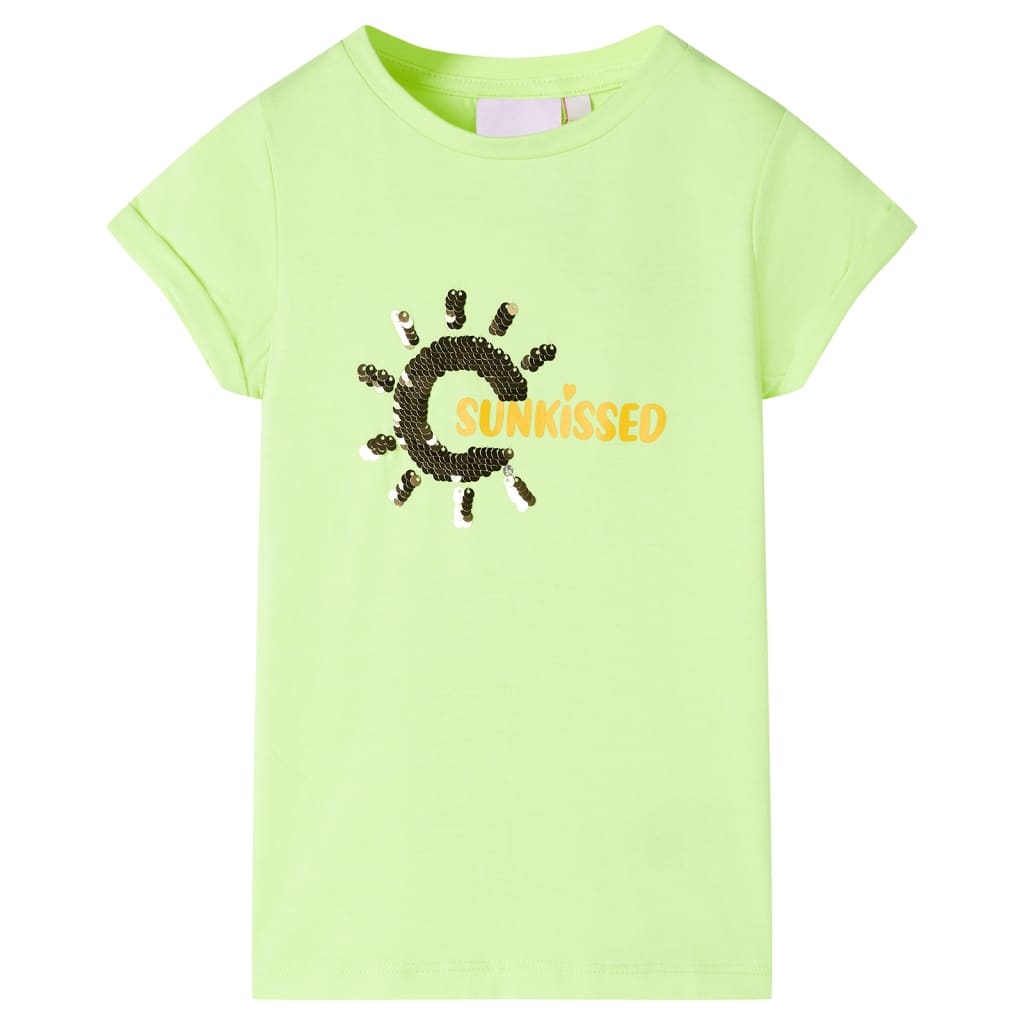Bilde av Vidaxl T-skjorte For Barn Neongul 92