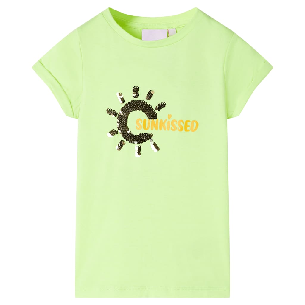 vidaXL Kinder-T-Shirt Neongelb 92