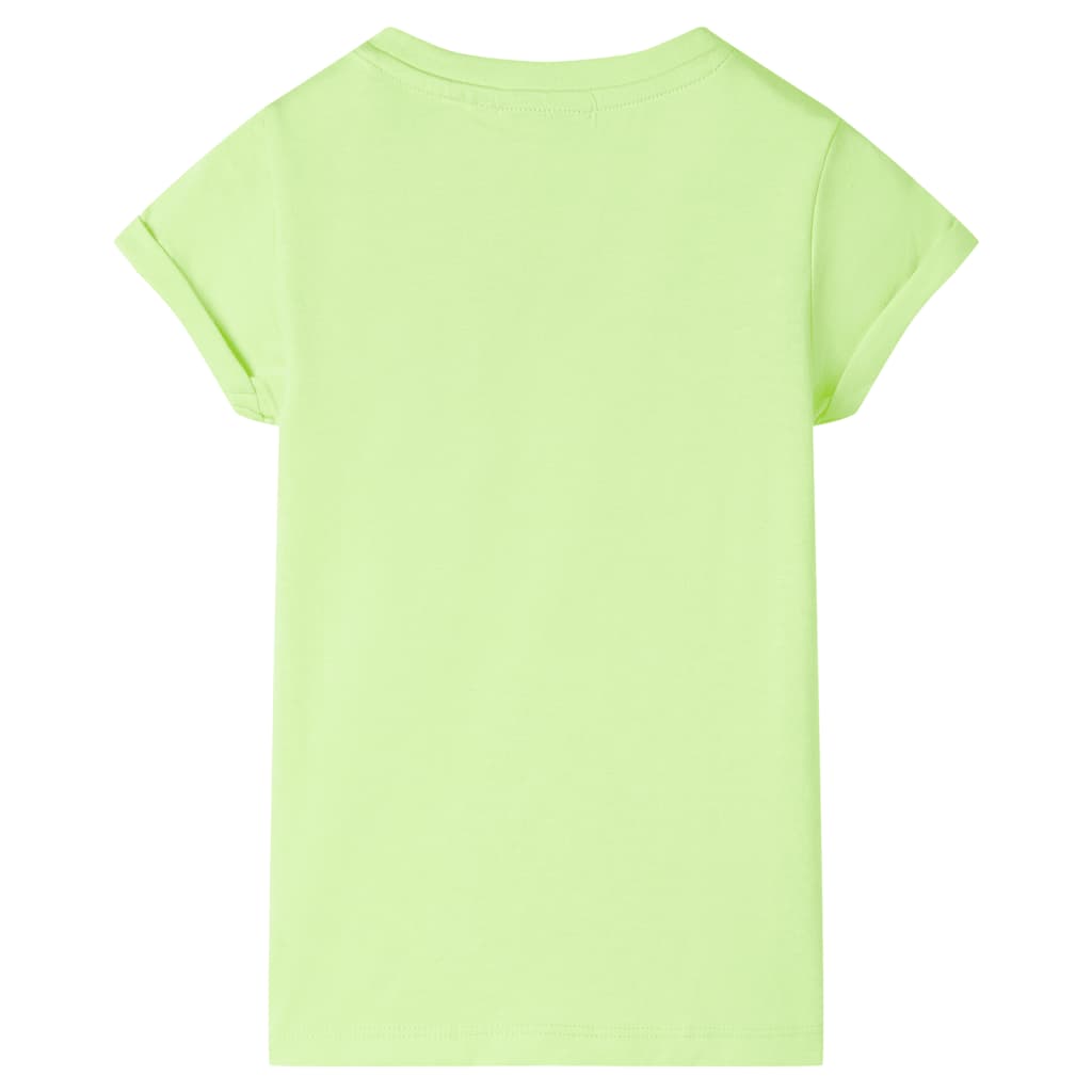 vidaXL Kindershirt 104 neongeel afbeelding
