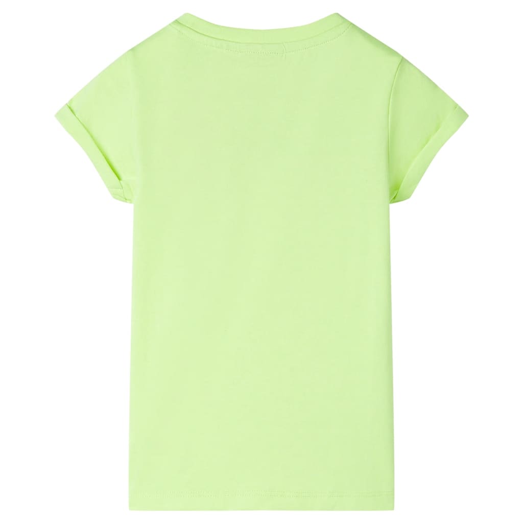 vidaXL Kindershirt 128 neongeel afbeelding