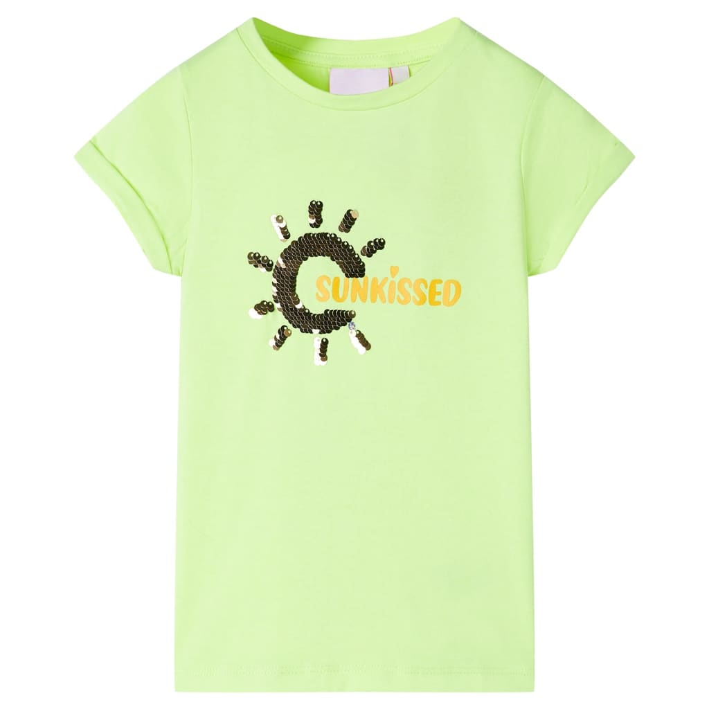 vidaXL Kinder-T-Shirt Neongelb 140