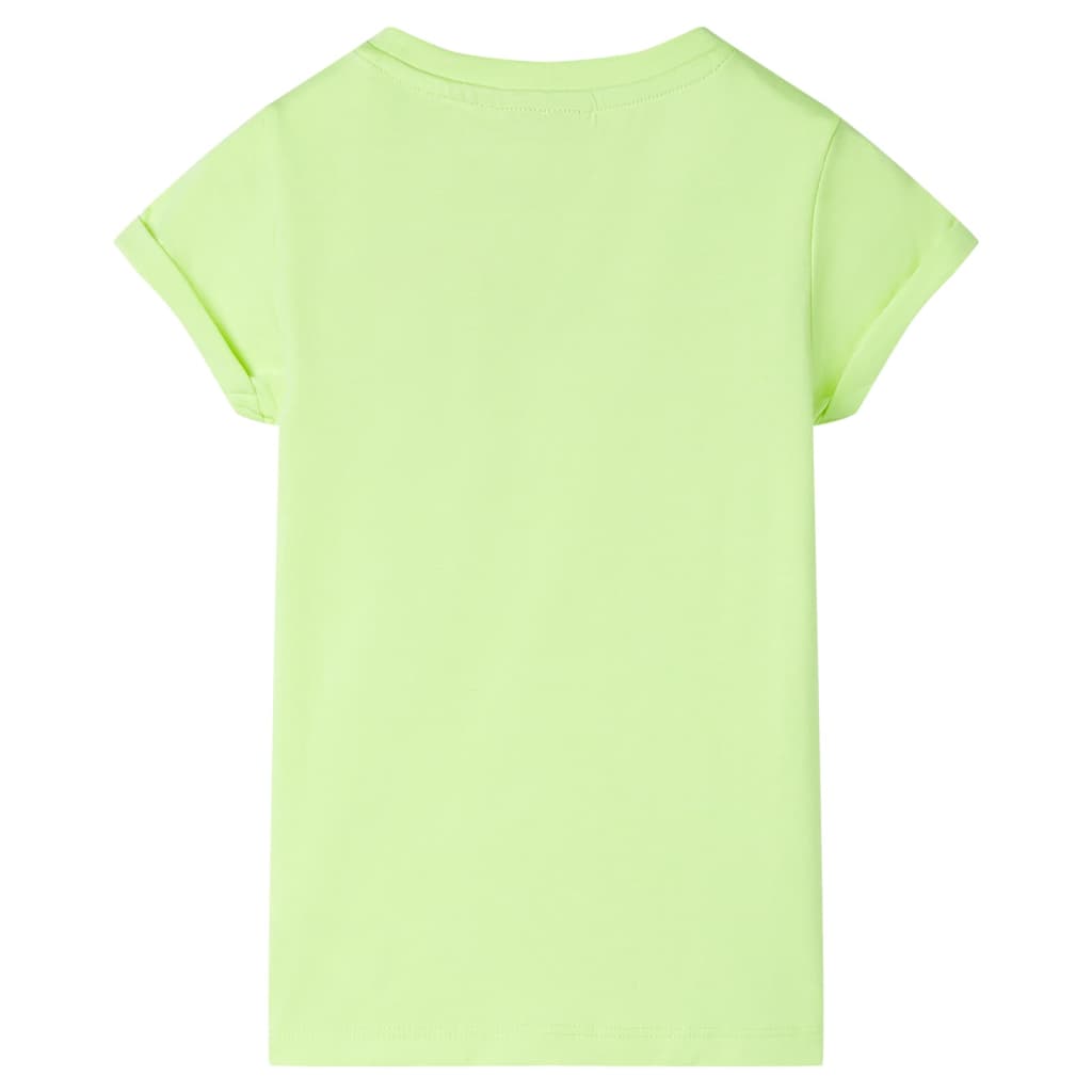 vidaXL Kindershirt 140 neongeel afbeelding