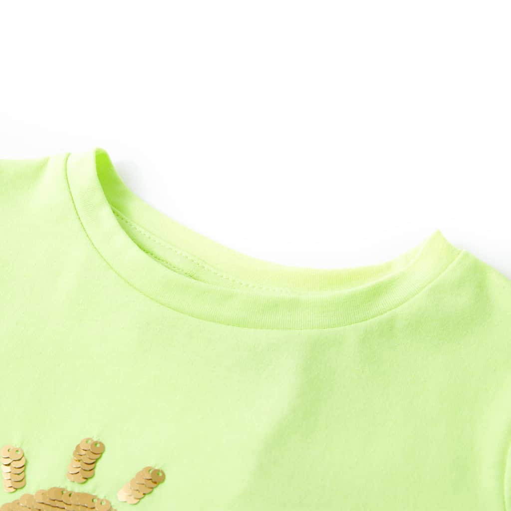 Thumbnail - vidaXL Kinder-T-Shirt Neongelb 140