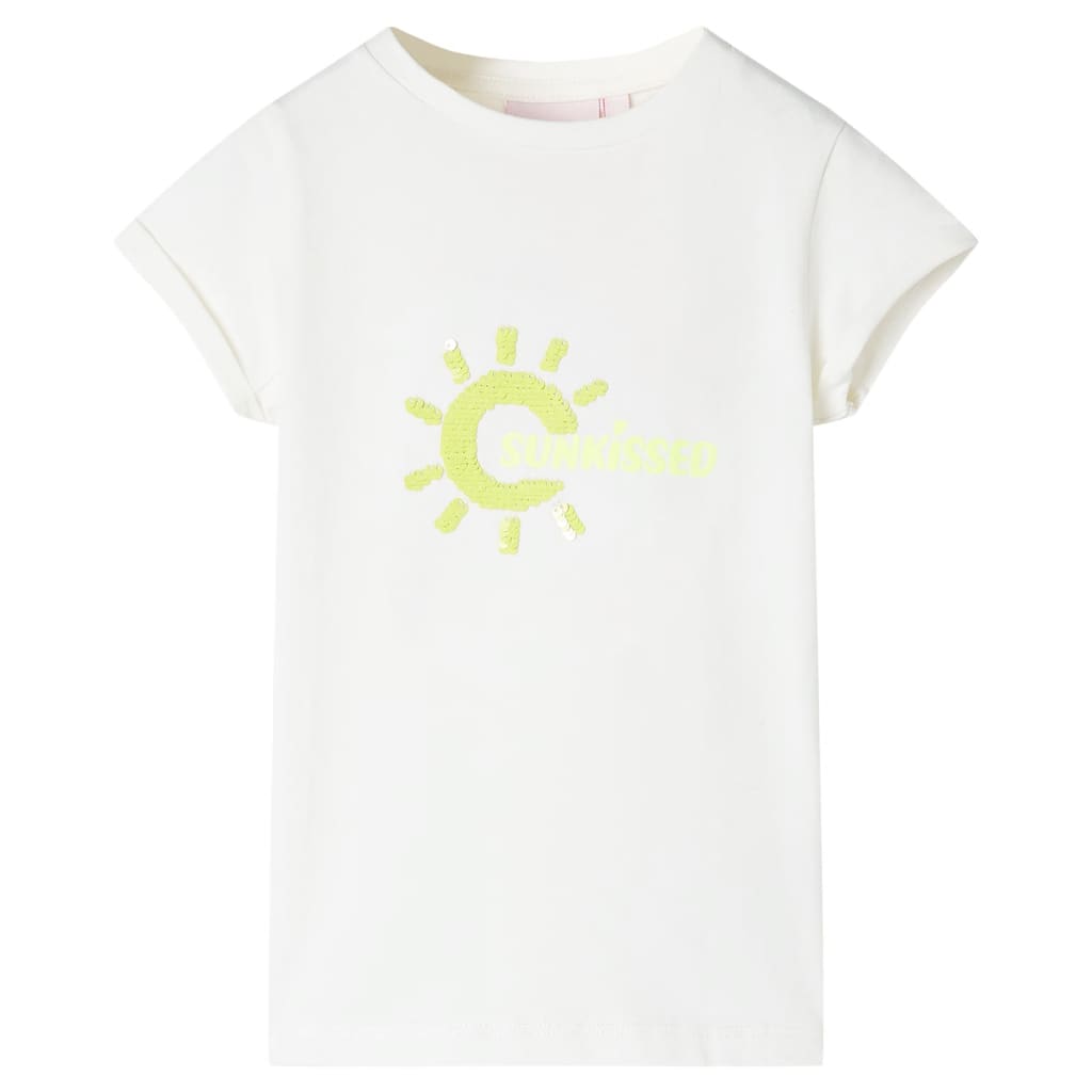 vidaXL Kinder-T-Shirt Ecru 92