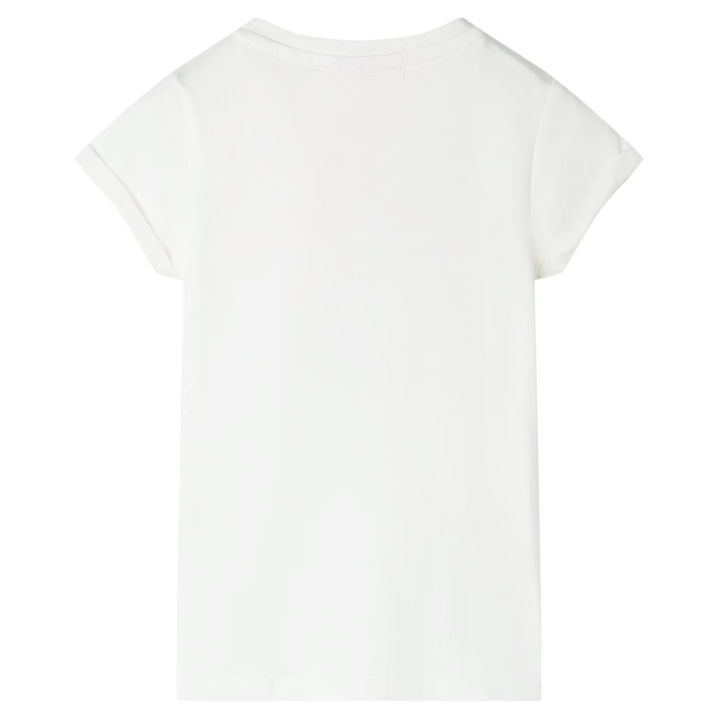 vidaXL Kindershirt 128 ecru afbeelding