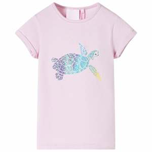 Otroška majica s kratkimi rokavi lila 116