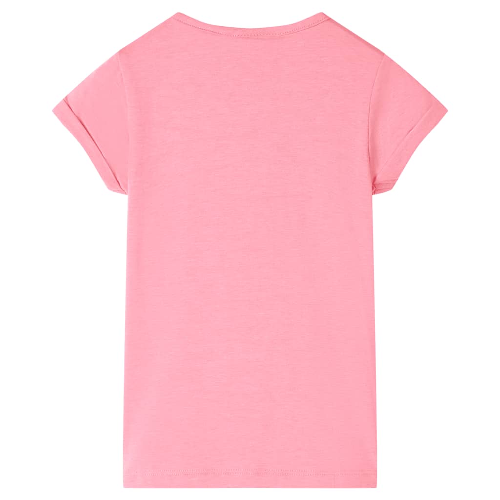 vidaXL Kindershirt 128 felroze afbeelding