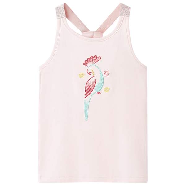 vidaXL Laste top, pehme roosa, 128